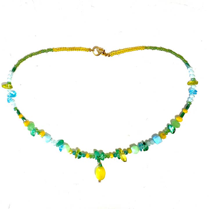 Summer lemon necklace for wholesale by Chic Le Freak
