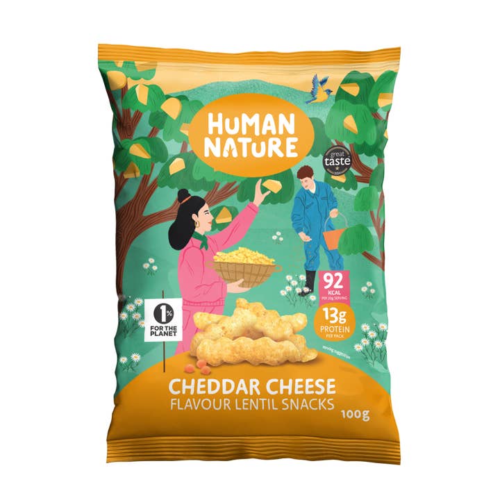 Human Nature Food - Vendita all'ingrosso Snack soffiati - Snack di lenticchie al gusto di formaggio Human Nature1