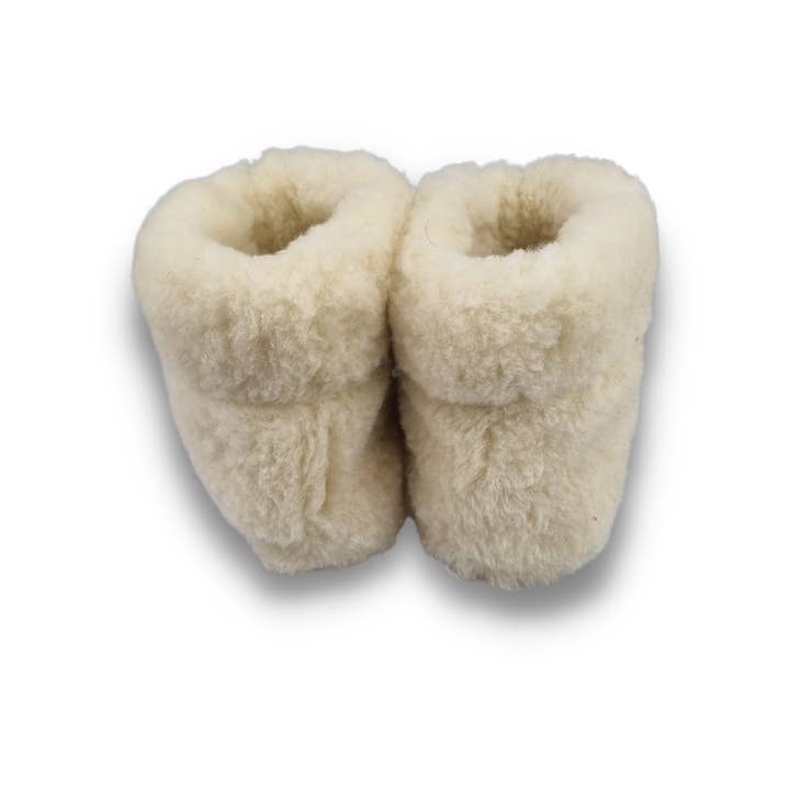 TRAAGOODS.COM - Wholesale Pantoffels - Dames - Sloffen 100% Natuurlijk Wol Wit- Hoog Model3