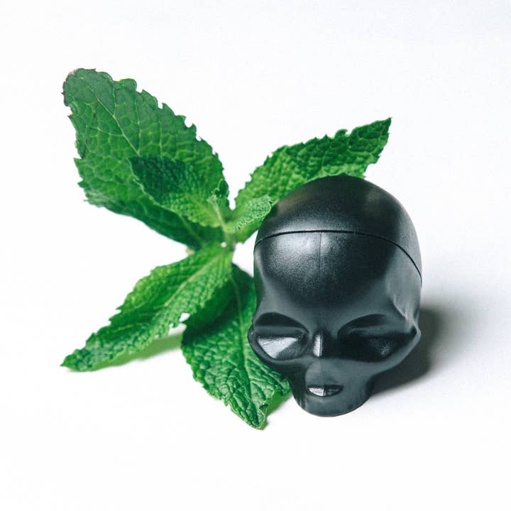 Black Skull Lip Balm 100% Natural for wholesale on Faire