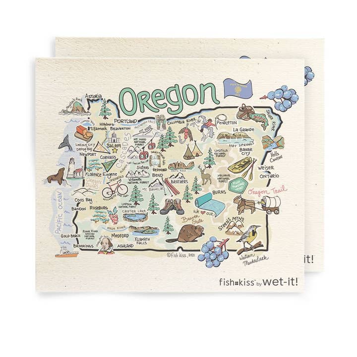 Wet-it! - Wholesale Dishcloth - Fishkiss Oregon Swedish Cloth