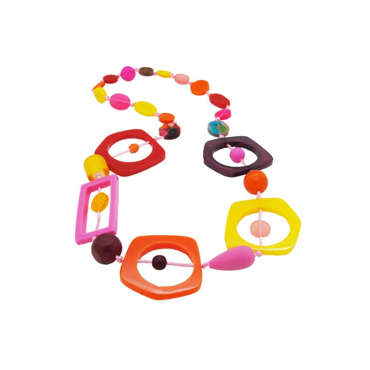 Diwali Resin Necklace-81468 for wholesale by Nusantara Inc.