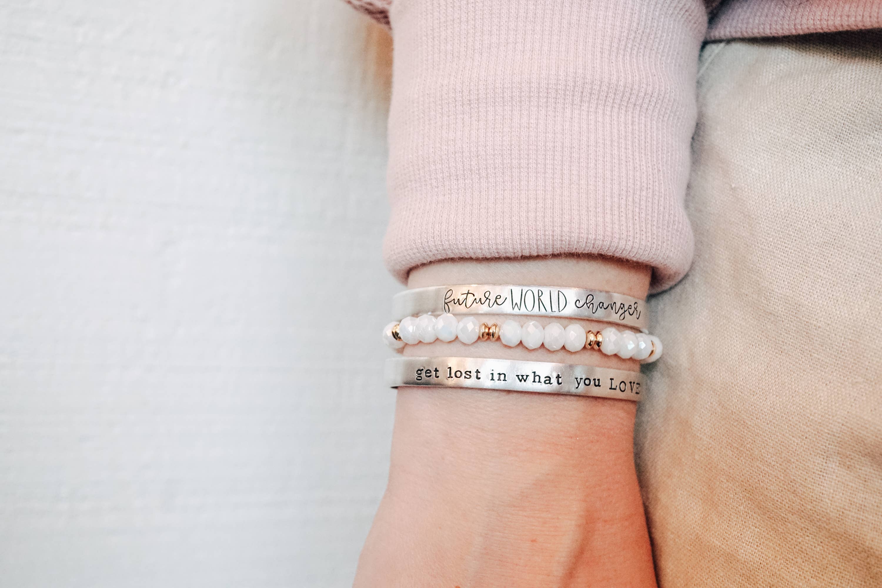 Katy Ryan Designs - Wholesale Cuff Bracelet - Get Lost in What You Love – Hand Stamped Cuff Bracelet1