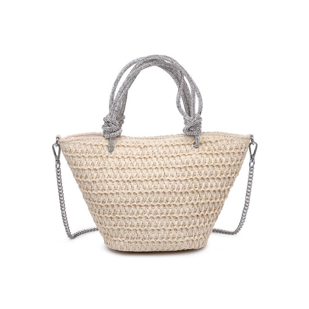 Urban Expressions – wholesale Bärkasse - Dam – Gaia Straw Mini Tote med kristallhandtag7