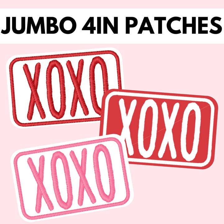 XOXO Jumbo 4in Patch for wholesale by Southern N Savvy