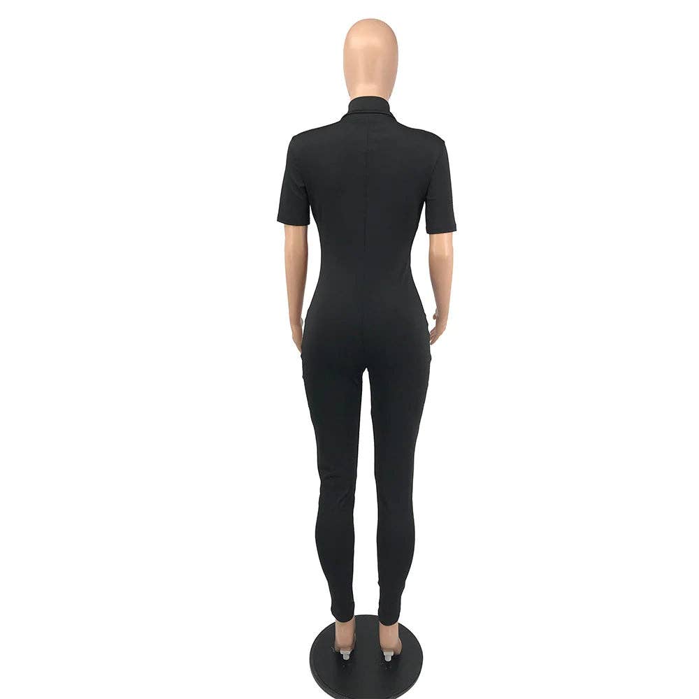 MB Fashion Wholesale - Wholesale Jumpsuit - Women's - MB FASHION STRIPED ZIPPER JUMPSUITS 5045R7