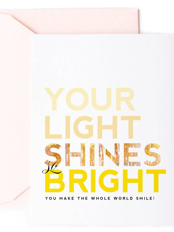 Summer Light Shines Bright Sweet Friendship Greeting Card for wholesale by Kitty Meow Boutique