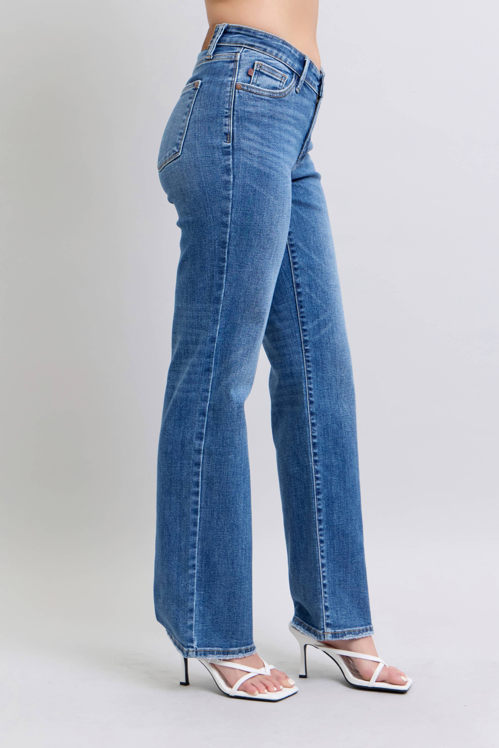 DK High Waisted V-Front WB Vintage Wash Straight Fit for wholesale on Faire2