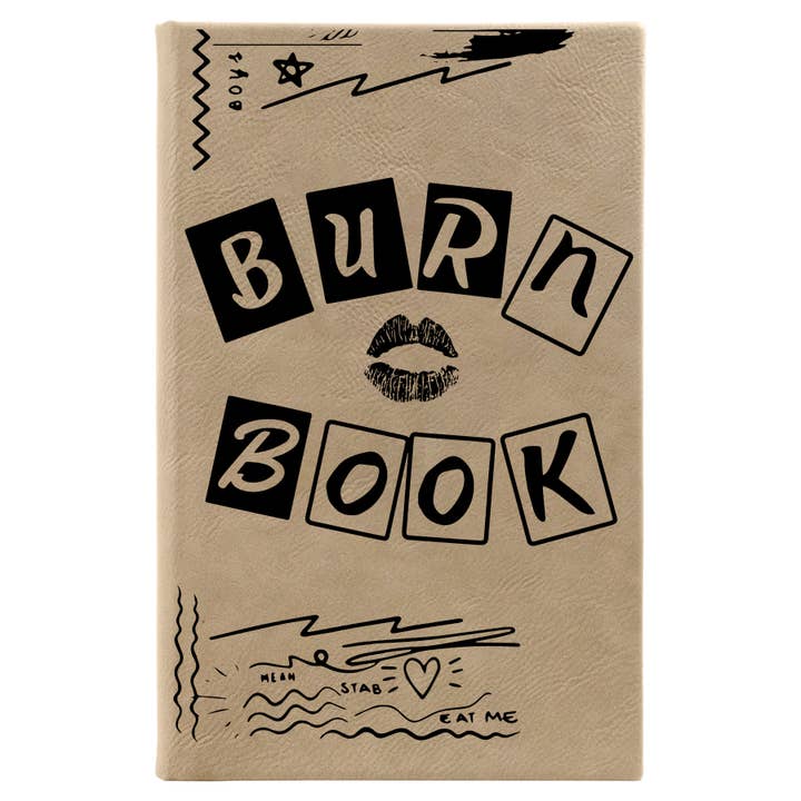 Calm Down Caren - Wholesale Journal/Diary - Burn Book - Mean Girls Leather Journal