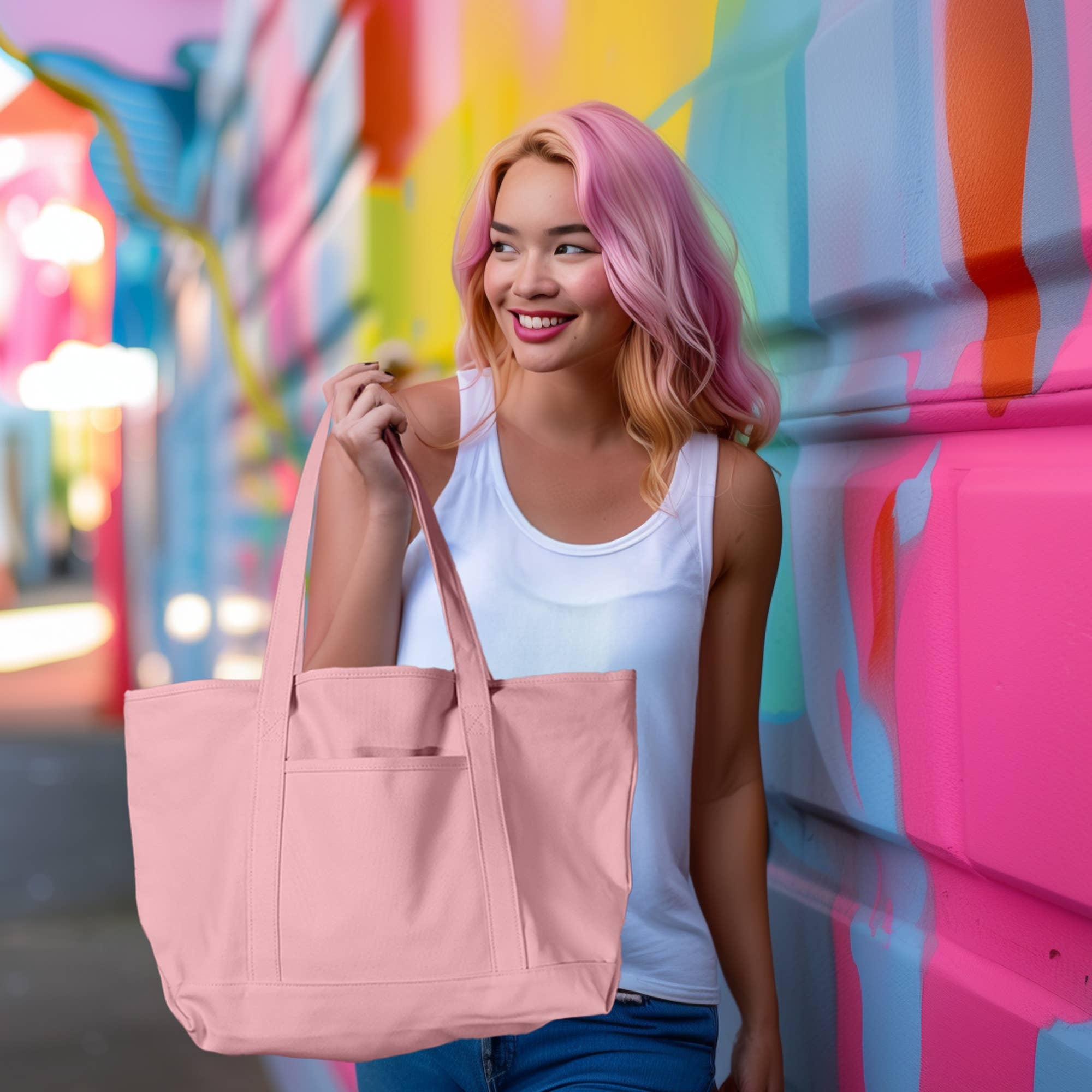 Dalix – Großhandel Tragetasche – Damen – Dalix 23" Deluxe 24 oz. Baumwoll-Canvas-Tragetasche mit Reißverschluss38