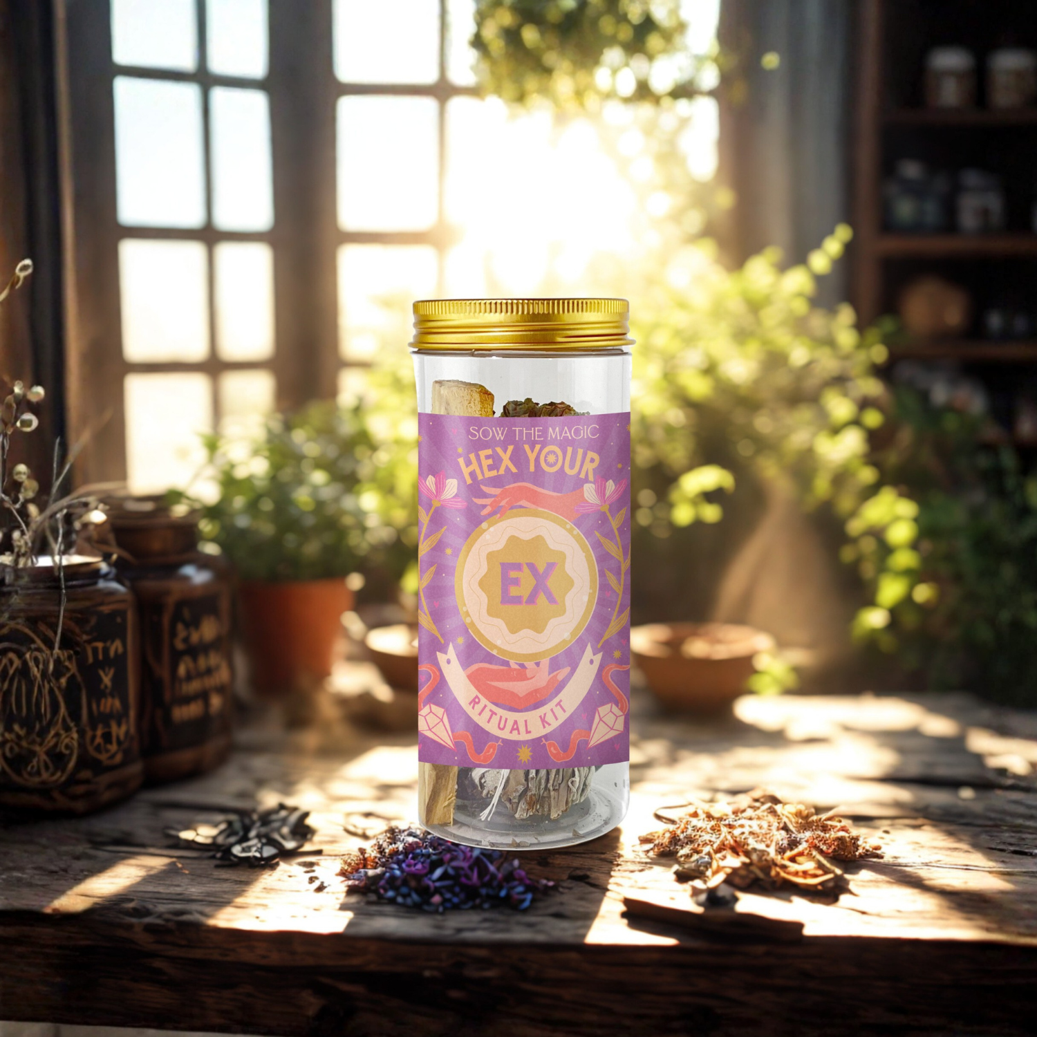 Sow the Magic – Großhandel Meditationszubehör – Hex Your Ex Ritualset mit Opalit, Palo Santo und Salbei5