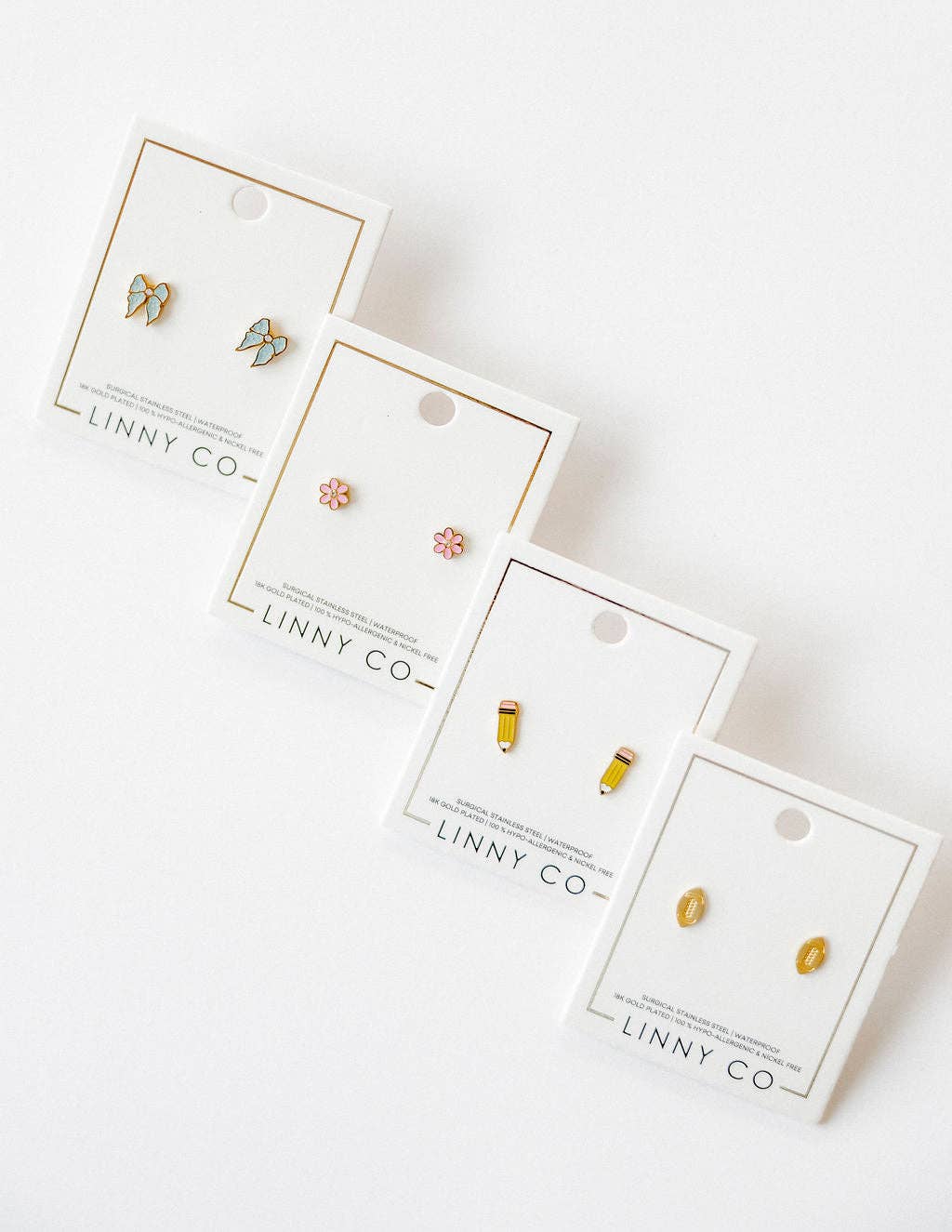 LINNY CO - Wholesale Stud/Post Earrings - Screwback Stud Earrings - Football8