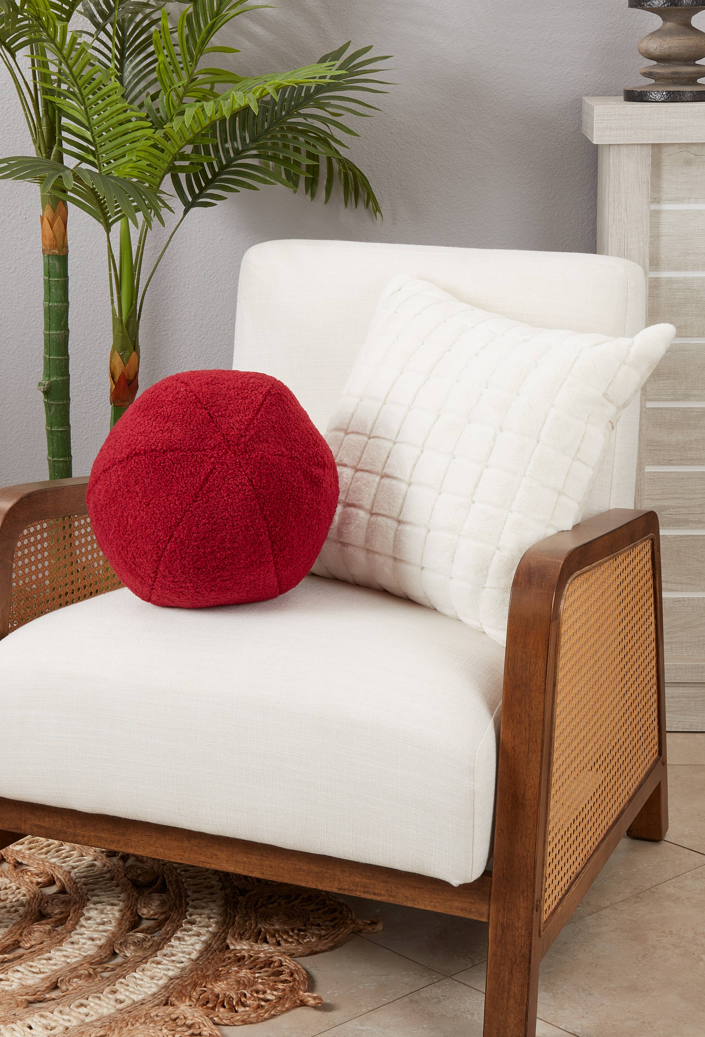 Saro Lifestyle – Großhandel Zierkissen – Ballkissen aus Kunstpelz, mit Polypropylen gefüllt13