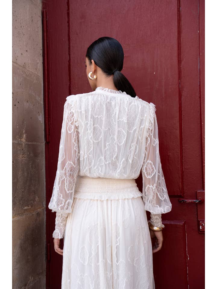 CHOKLATE PARIS - Wholesale Blouse - Women's - September blouse with V-neck - 80966-23