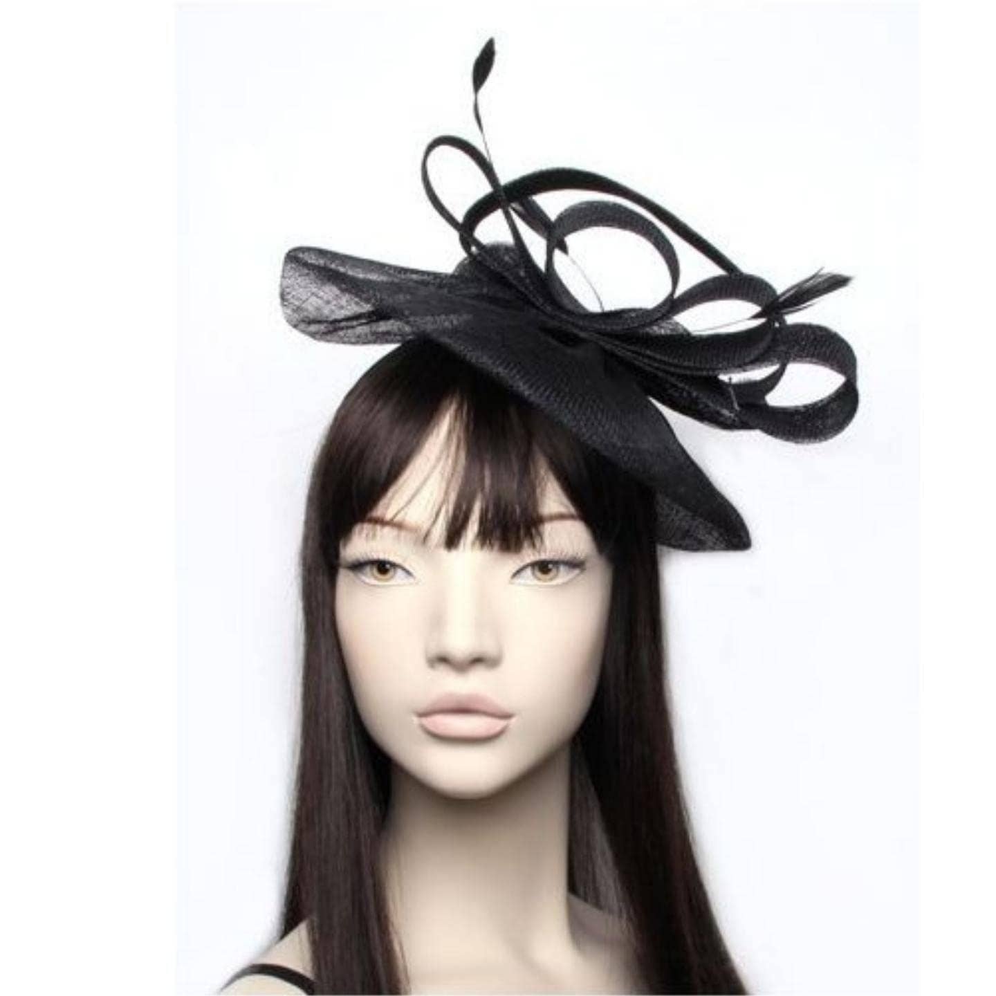 Topkids Accessories - Venta al por mayor Tocado - Mujer - Diadema Fascinator grande para mujer, sombreros fascinadores, sombreros de novia, sombreros de boda, sombreros de carreras de caballos en Aliceband para mujeres, mujeres y niñas5