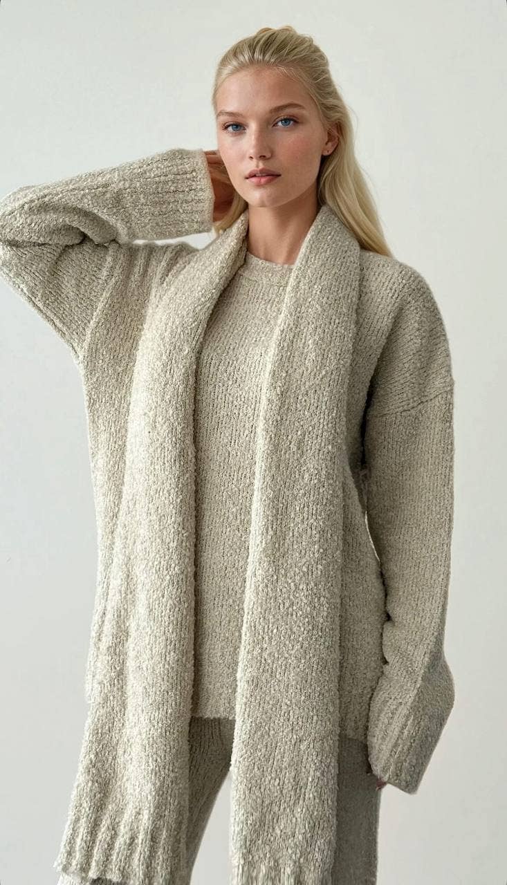 Anaz - Wholesale Lounge Set - Women's - 3-Piece Knit Co-ord Set4