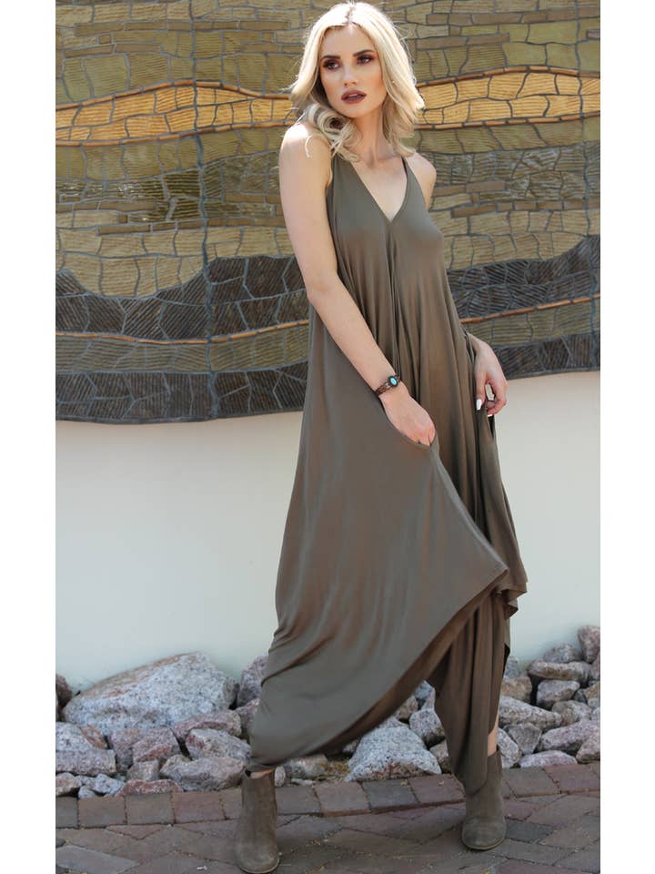 ANGIE - Wholesale Jumpsuit - Women's - X5099-ASIS KNIT HAREM JUMPSUIT2