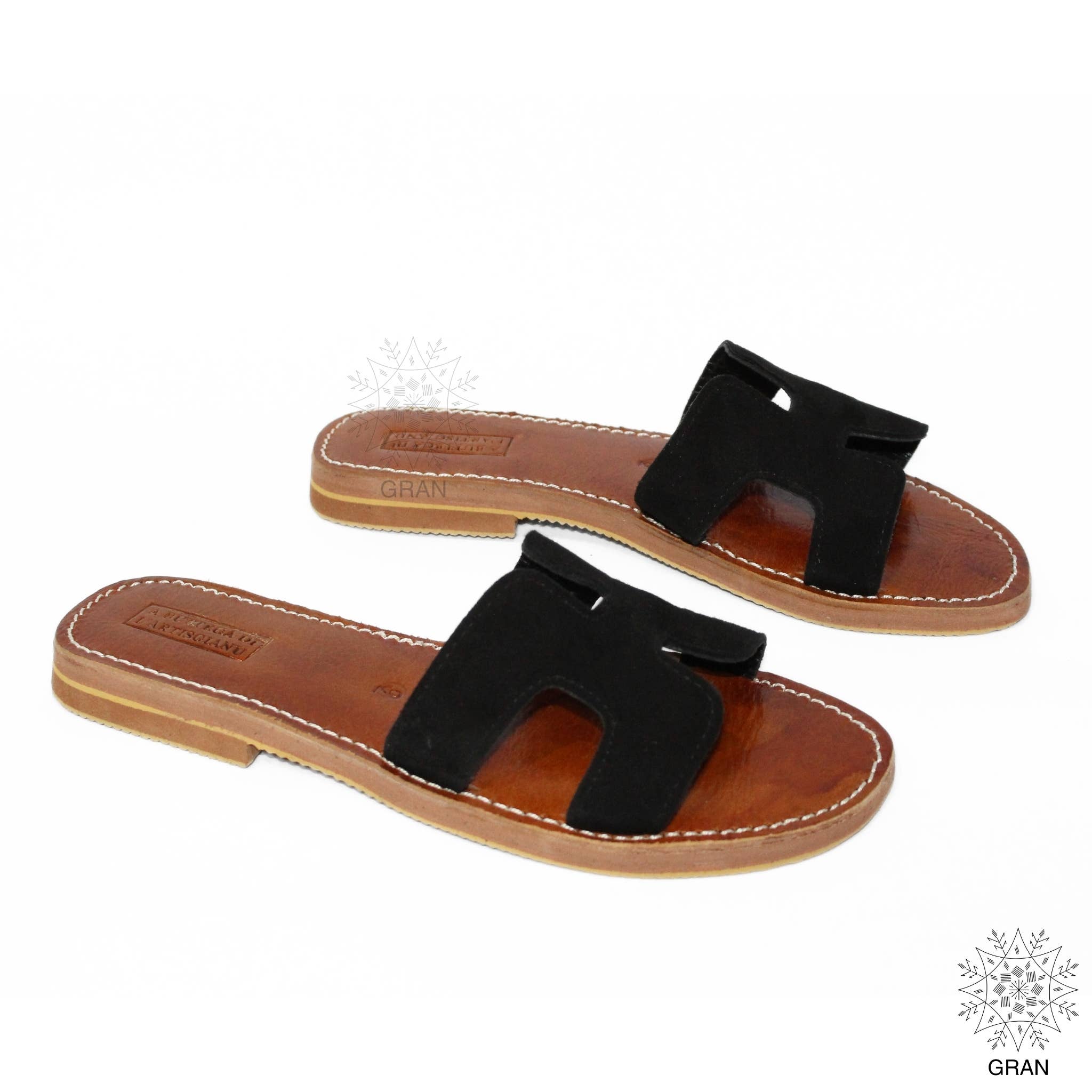 Gran Wholesale - Venta al por mayor Sandalias - Mujer - Zapatilla de piel de gamuza, calzado tipo sandalia de cuero hecho a mano.7