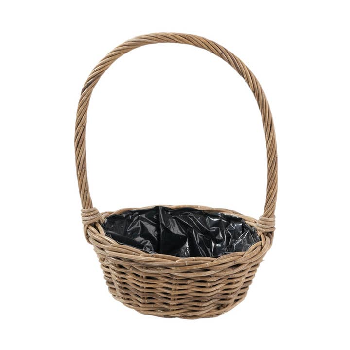 Binnen Buiten Grijze Kubu Rotan Bloemenmand Planter voor wholesale door Red Hamper