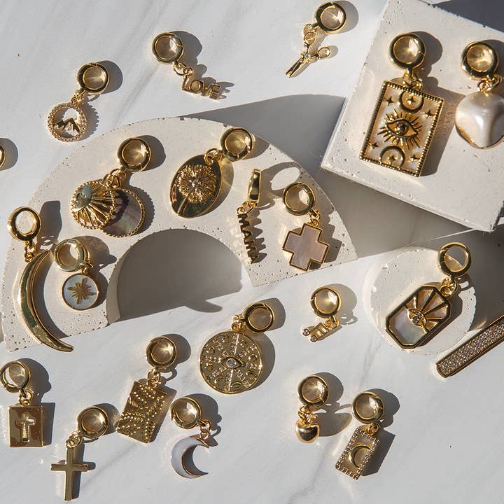 Lenny & Eva - Wholesale Individual Charm/Pendant - Cross Charm, CZ, Charm Bar | Charm Necklace,Bag Charm3