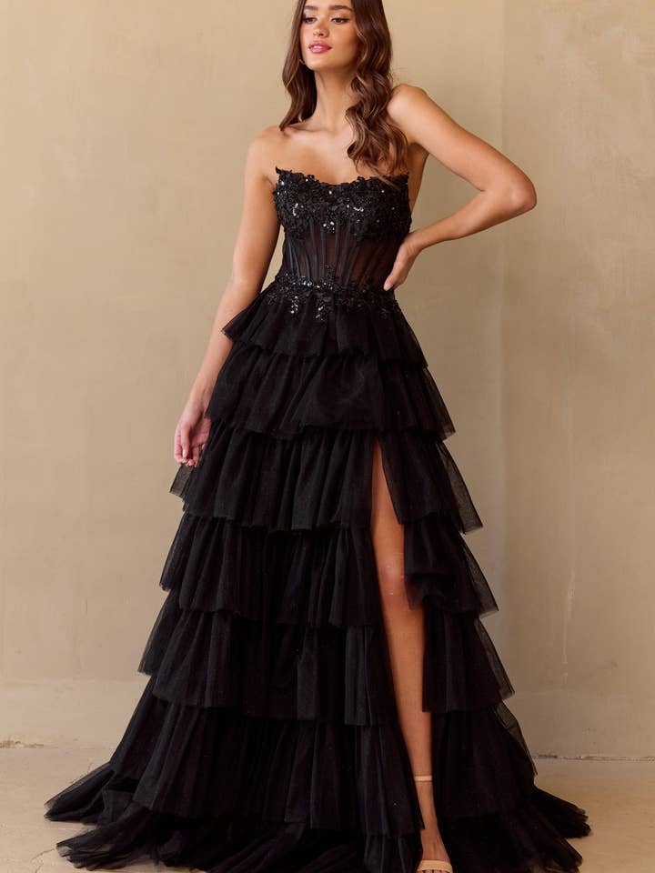 LA Merchandise - Wholesale Gown - Women's - Formal Dress Sweetheart Beaded Sequin Prom Gown By LAA90534