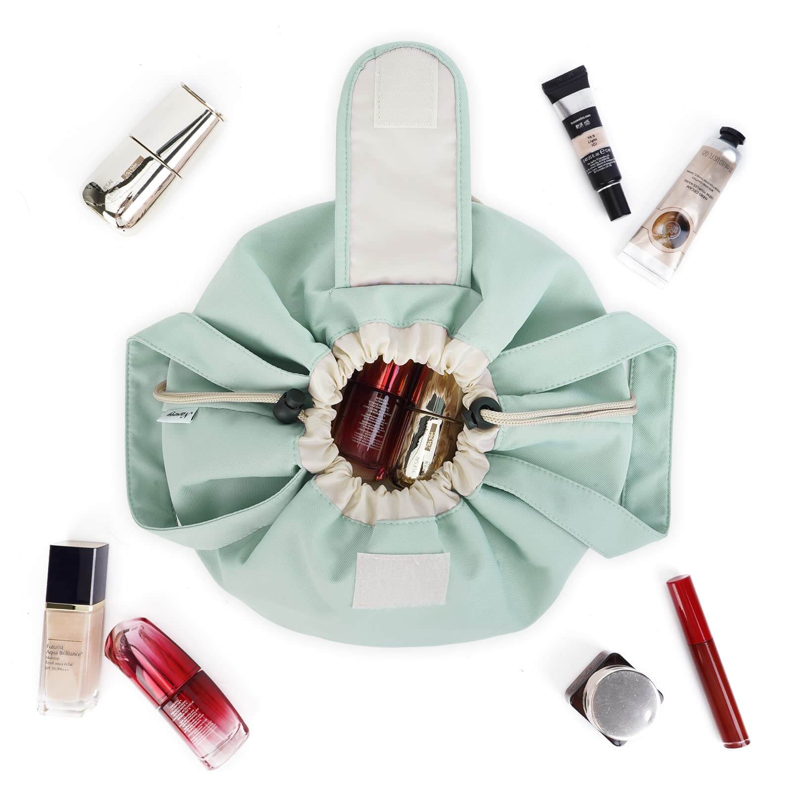 wandf – bolsa de maquilhagem e cosméticos por atacado – Saco de maquilhagem com cordão de barril Bolsas grandes para higiene pessoal cosmética35