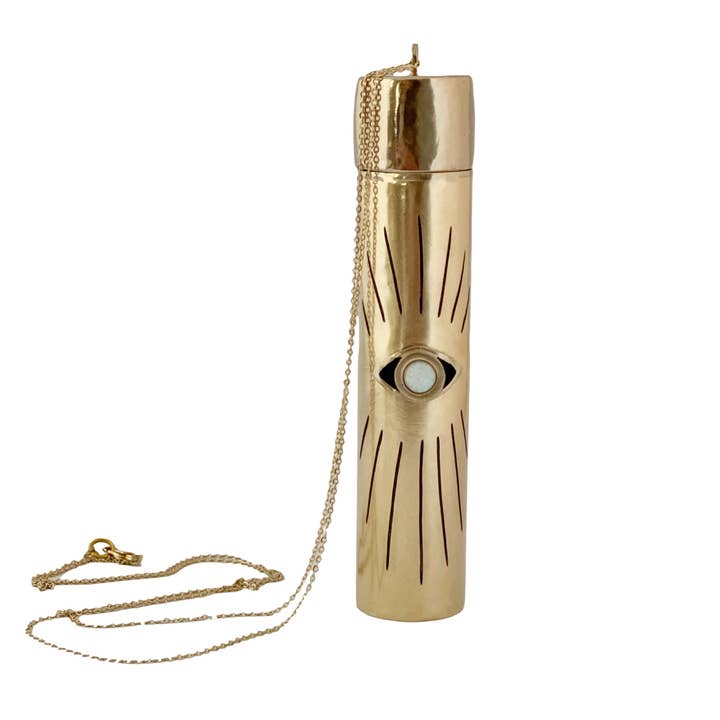 Holder Container Necklace with Opal for wholesale by Therese Kuempel Jewelry