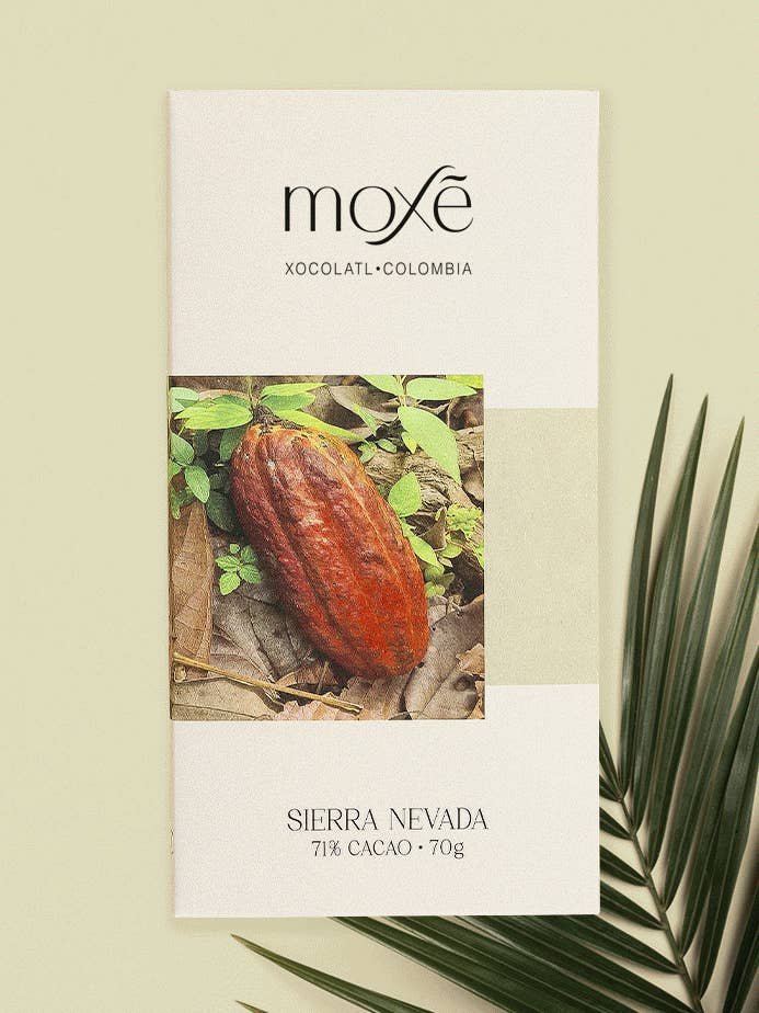 Tavoletta di cioccolato biologico Sierra Nevada al 71% di cacao per la vendita all'ingrosso da parte di Moxe Foods
