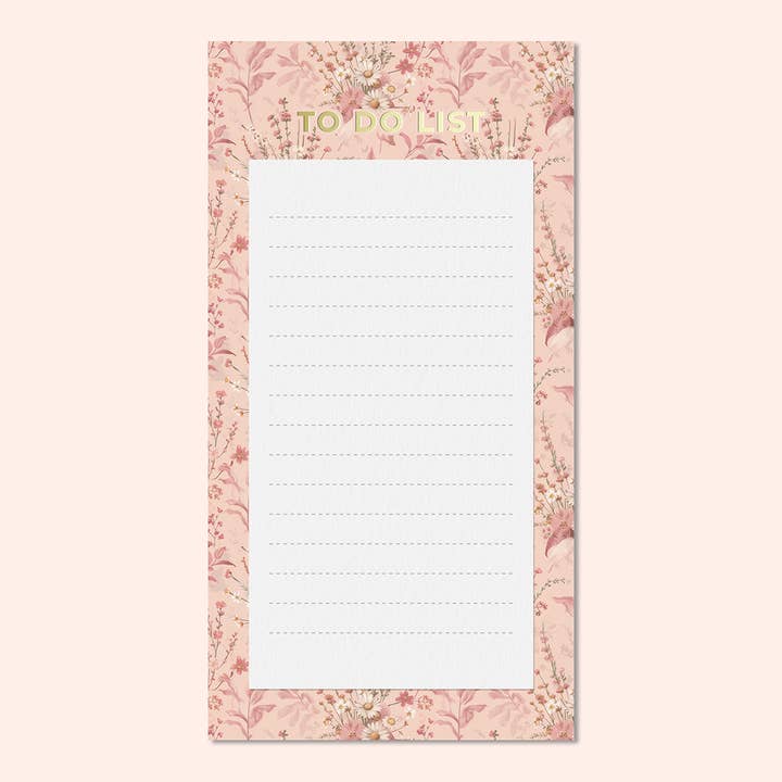To Do List Notepad - Floral Pink for wholesale by in Perennial