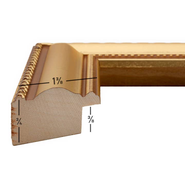 Craig Frames - Wholesale Picture Frame - 8.5x11 Picture Frame, Victoria Aged Gold, Assembled1