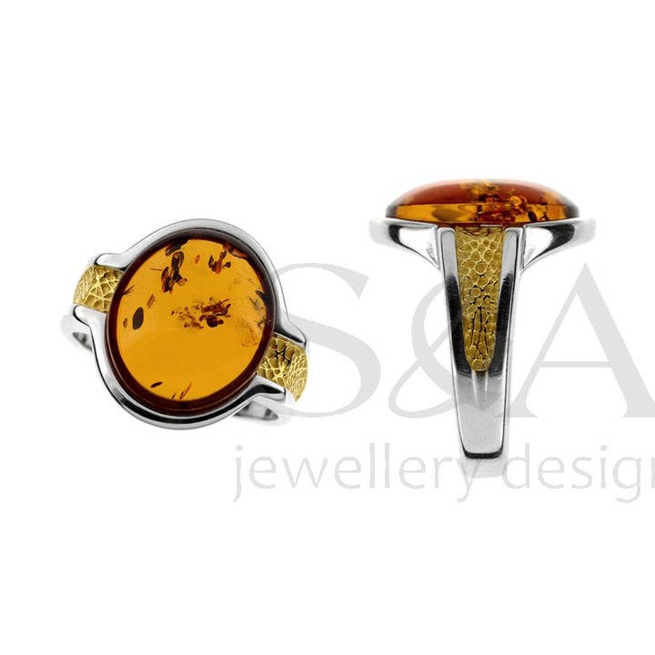 Cognac Amber ring for wholesale by Amber House