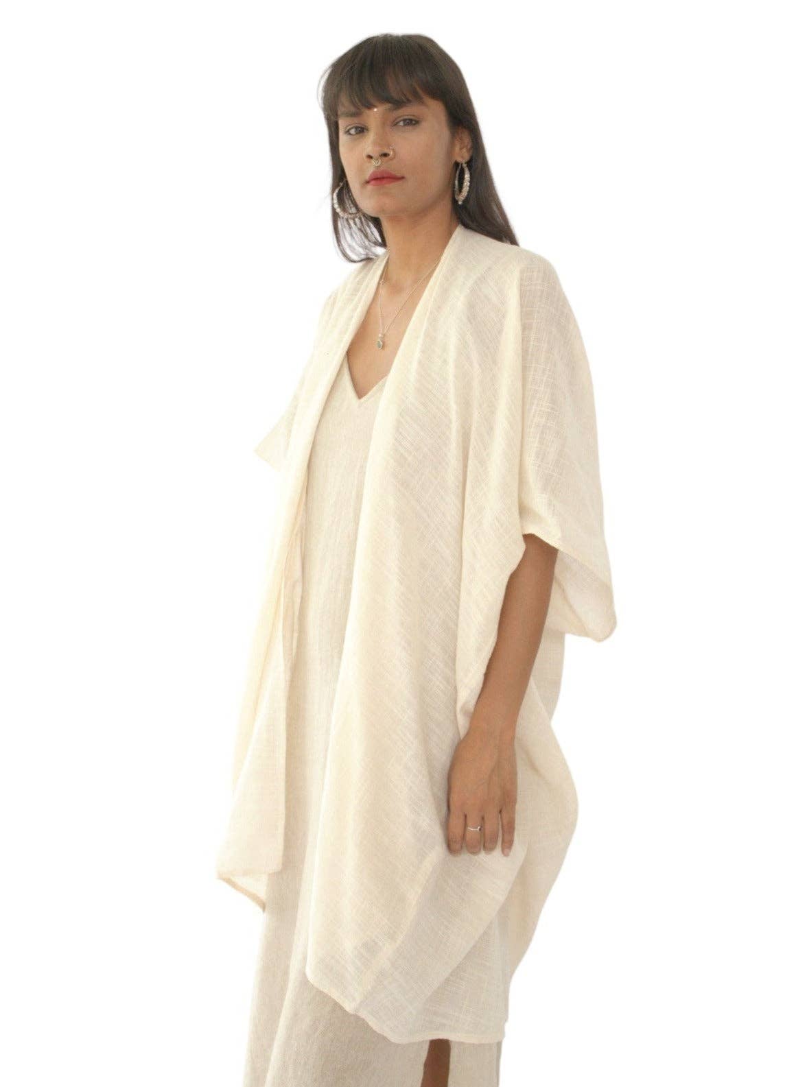 Sacred Ceremony - Wholesale Kimono - Women's - Cream Organic Cotton Shrug4