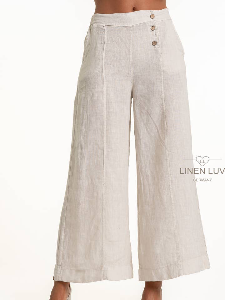In Stock - French Linen Pant Linen Luv (PT850-110) for wholesale by LINEN LUV