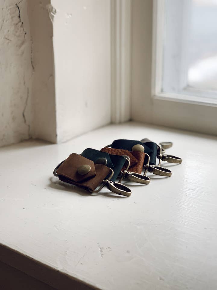 Leather Snap Key Ring for wholesale by Branch Collective