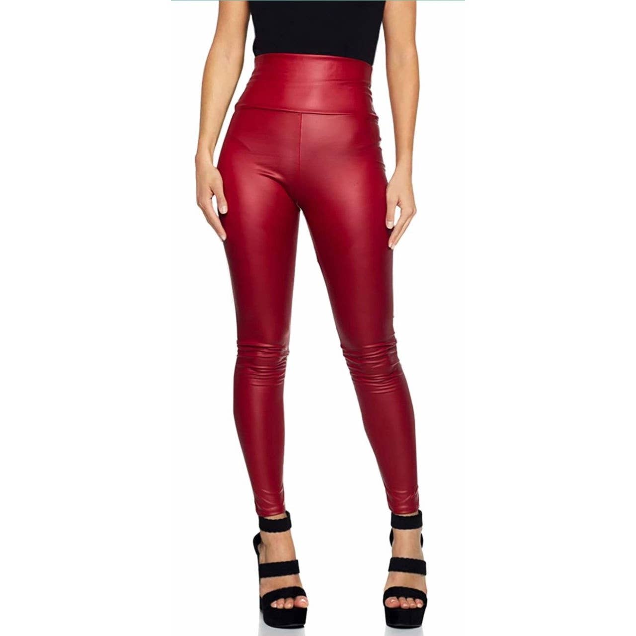 Black Pearl Clothing - Wholesale Fashion Leggings - Women's - High waist faux leather legging7