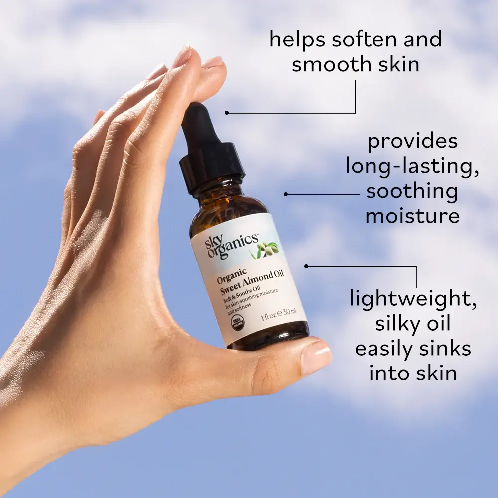 Sky Organics - Wholesale Bath/Body Oil - Organic Almond Oil 1oz1