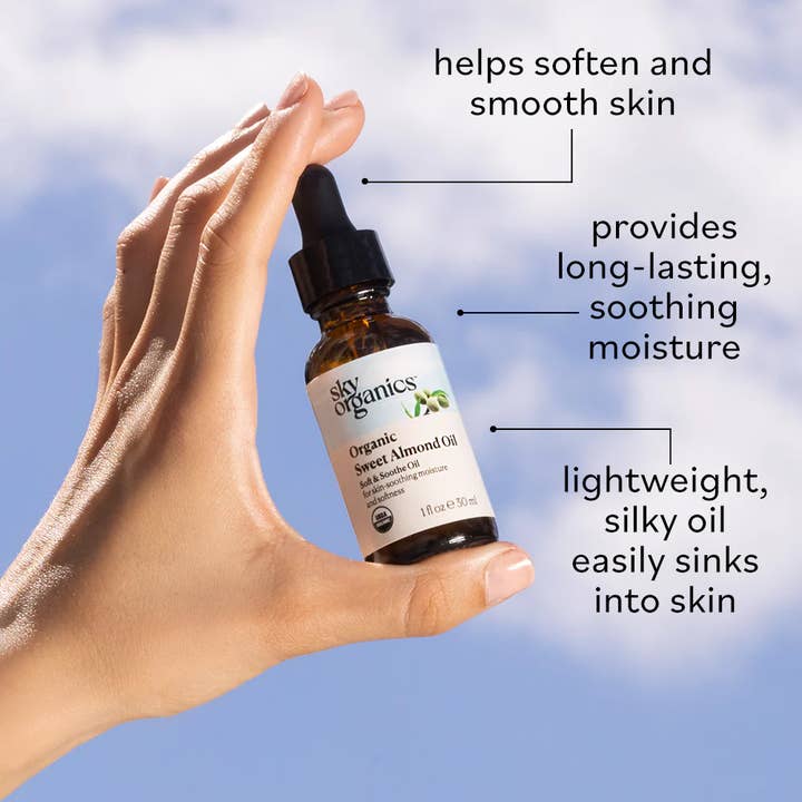 Sky Organics - Wholesale Bath/Body Oil - Organic Almond Oil 1oz1