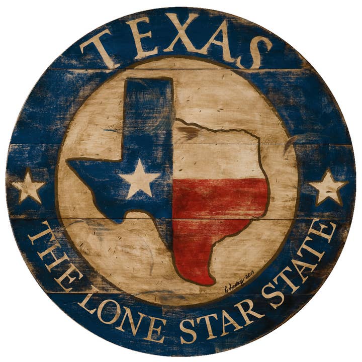 Texas State Blue Border Lazy Susan for wholesale by Darrellene Designs, LLC