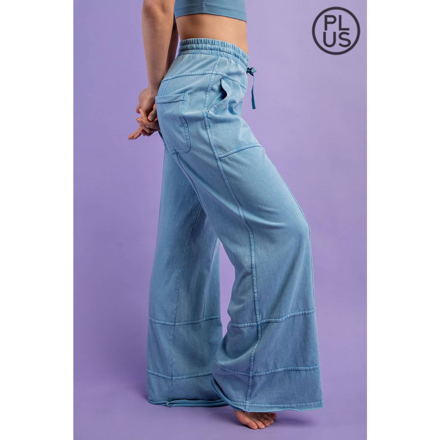 Rae Mode - Wholesale Pants - Women's - PLUS SIZE MINERAL WASHED FULL LENGTH COTTON PANT14