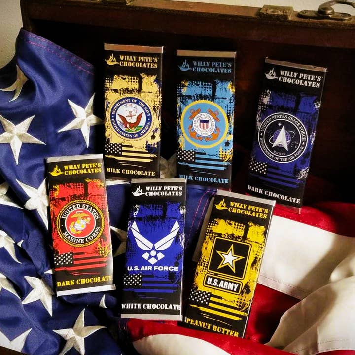 Willy Petes Chocolate Co - Wholesale Chocolate Bar - Military Bar: U.S. Navy Chocolate Bar