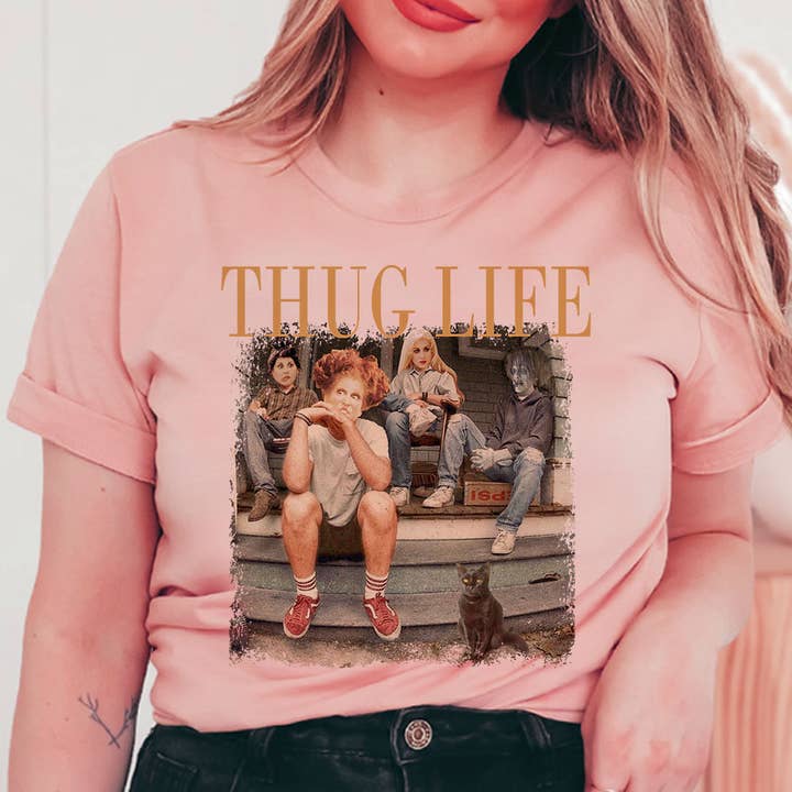 House Of Rodan – wholesale T-shirt (graphic) – women's – Thug Life Hocus Pocus Inspired - Halloween Graphic Tee Shirt
