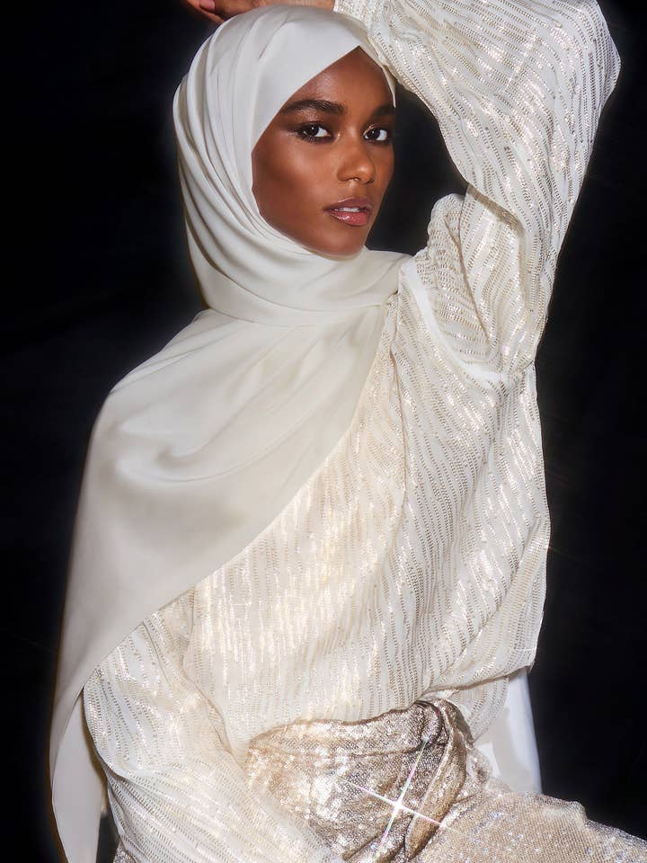 Perfect Satin Hijab - Ivory for wholesale by Haute Hijab