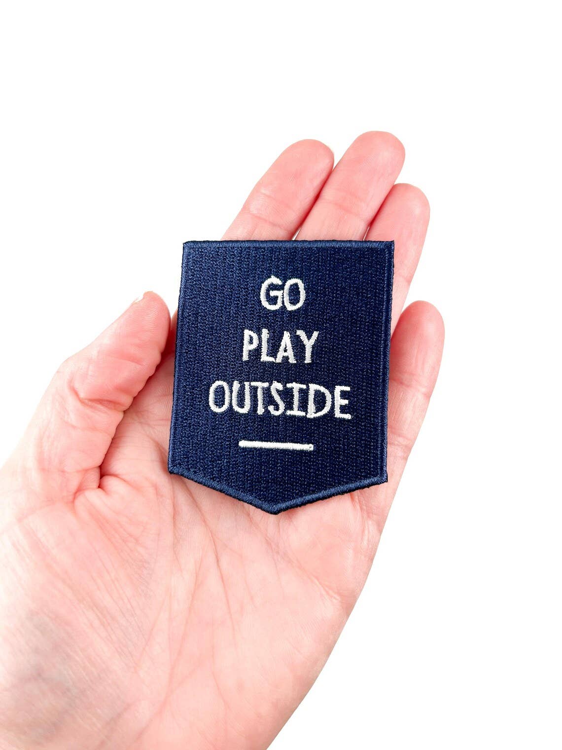 Field Trip Threads - Wholesale Patch - Navy Go Play Outside Iron-On Patch Embroidered Patch Nature 2