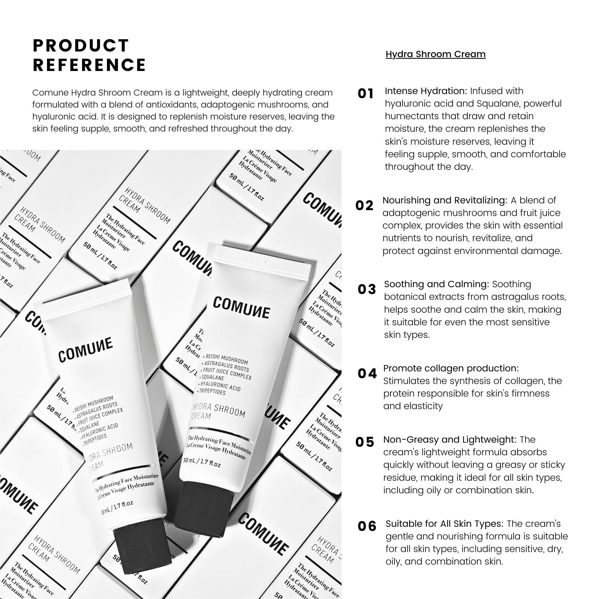 COMUNE - Wholesale Facial Moisturizer - Hydra Shroom Cream11