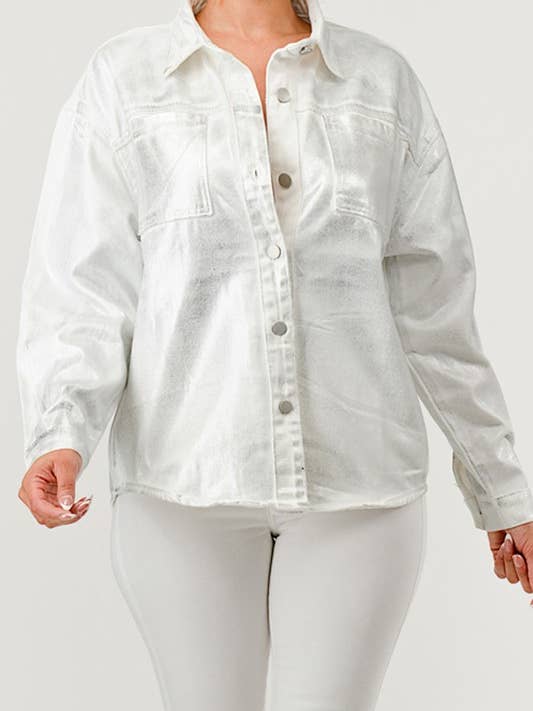 Giacca in denim con bottoni rivestiti in metallo NT1065A per la vendita all'ingrosso da parte di NEWGENS