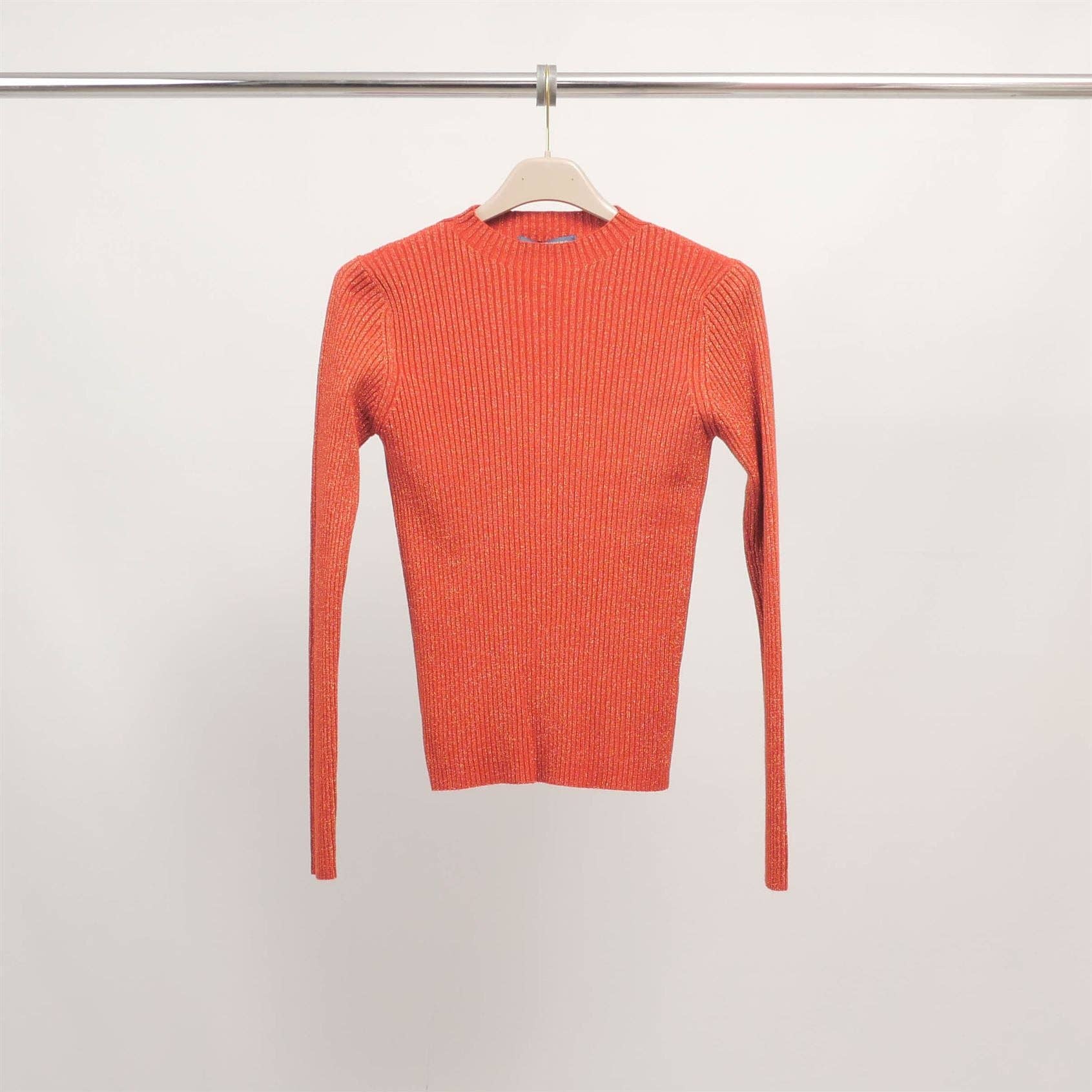 Cecile Wang - Wholesale Knit Sweater - Women's - Fitted ribbed lurex knit sweater DSY95442