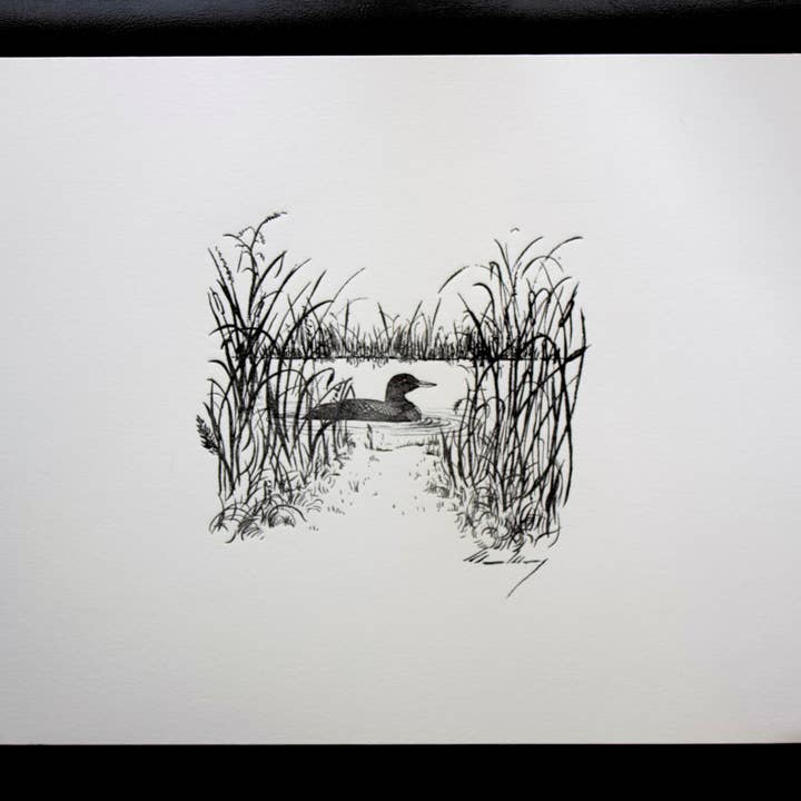 Loon Print for wholesale by Ancesserie Letterpress