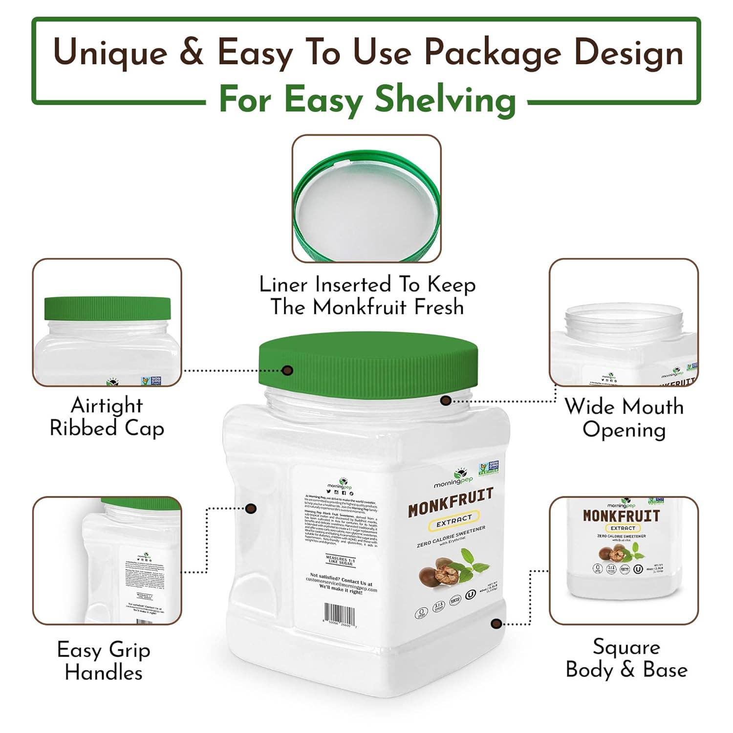 Durelife - Wholesale Sugar/Sweetener - Morning Pep 100% Pure Monk Fruit Extract Sweetener4