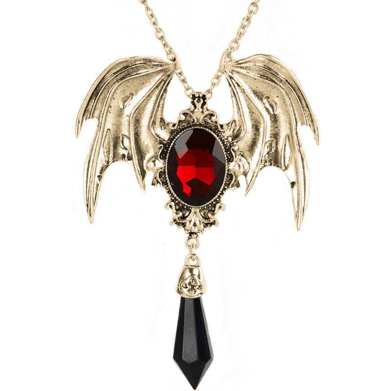 Tourtiwi – wholesale Pendant/charm necklace – Halloween Gothic Bat Wings Pendant Necklace6