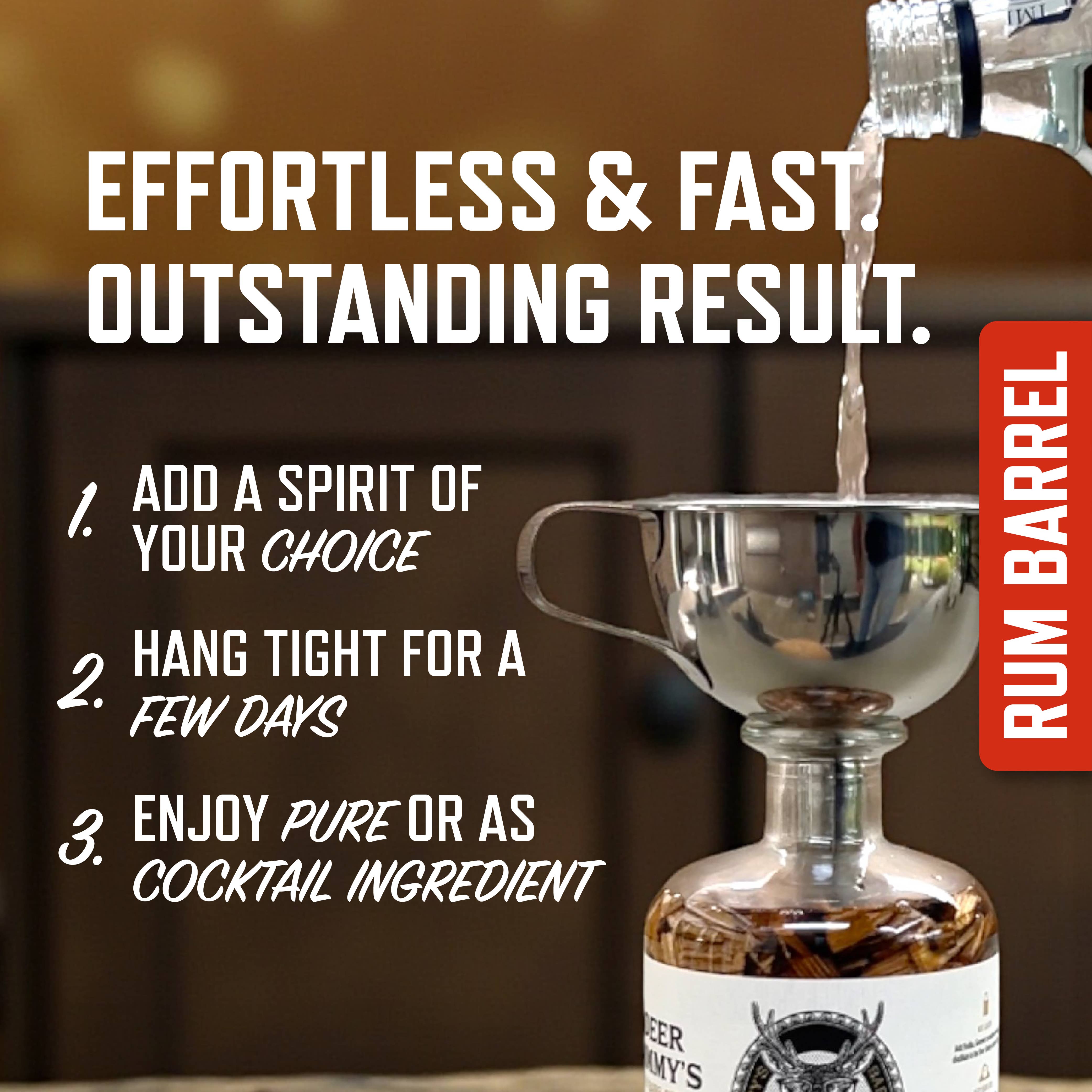 Deer Jimmy's® – wholesale DIY drink kit – Deer Jimmy's® DIY Rum Gift Set – Jamaican Rum Barrels3